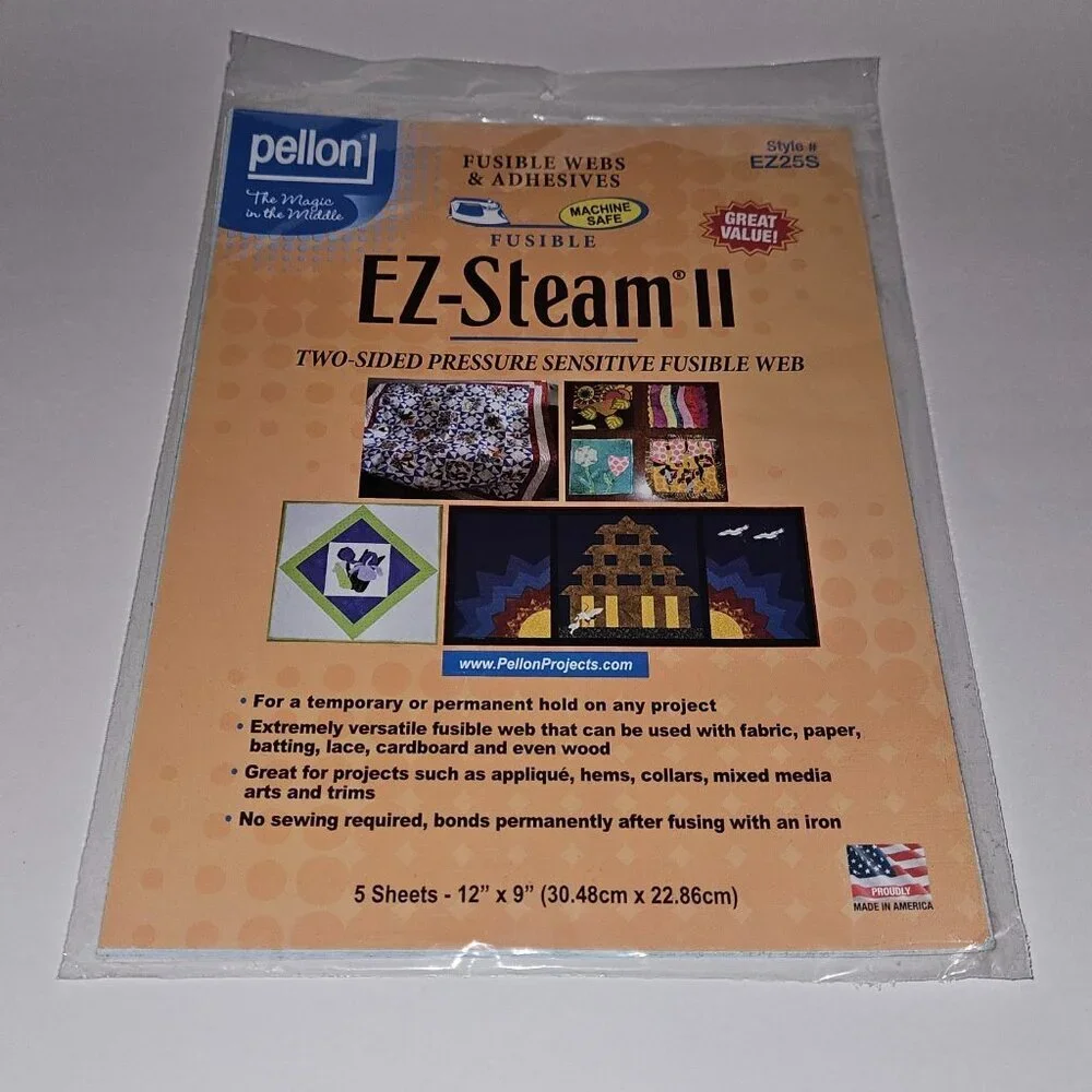 Pellon Fusible Webs Adhesives EZ-Steam EZ5S EZ25S Mixed Lot (2 sealed 1 partial)